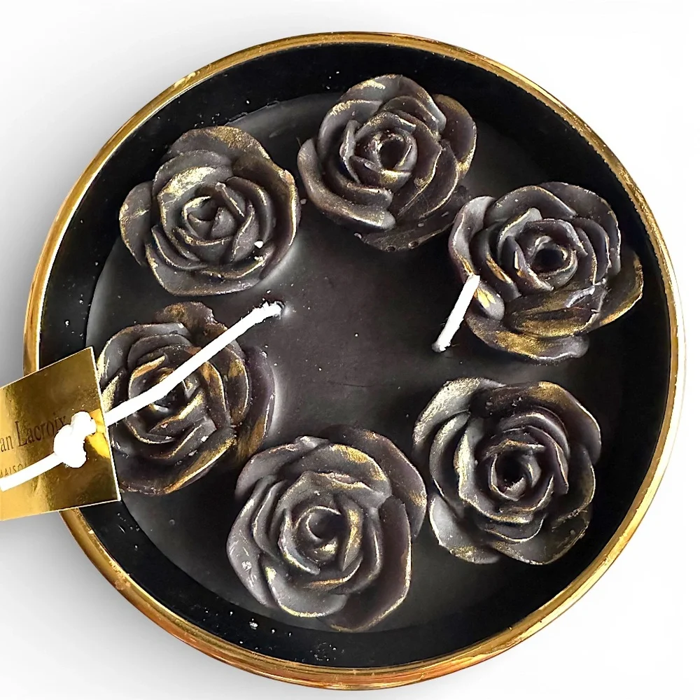 CHRISTIAN LACROIX Maison Midnight Garden scented candle black rose design 7.8 oz